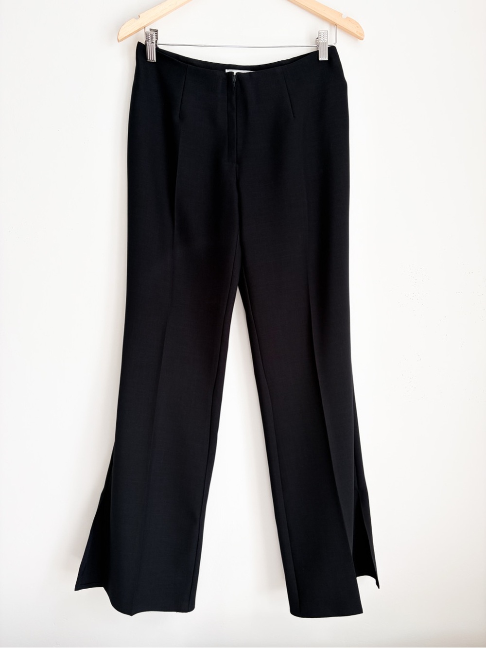 Vintage AGMIR Black Side-Slit Tailored Trousers – Made in Europe (Size M)